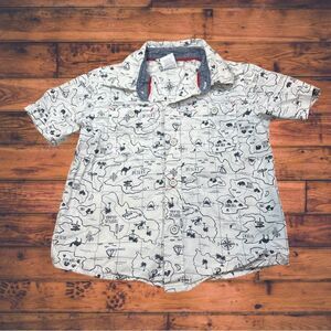 5 for $25🔥Toughskins Map Print Button Front Shirt Boys Size 2T